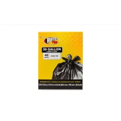 Ruffies Pro 39 gal. Trash Bags Wing Ties 40 pk (Pack of 6)