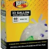 Ruffies Pro 33 gal. Trash Bags Wing Ties 60 pk