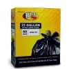 Ruffies Pro Black Wing Ties Trash Bags 33 gal. Capacity 0.75 mil. Thick x 32-1/2 x 38-1/2 in.