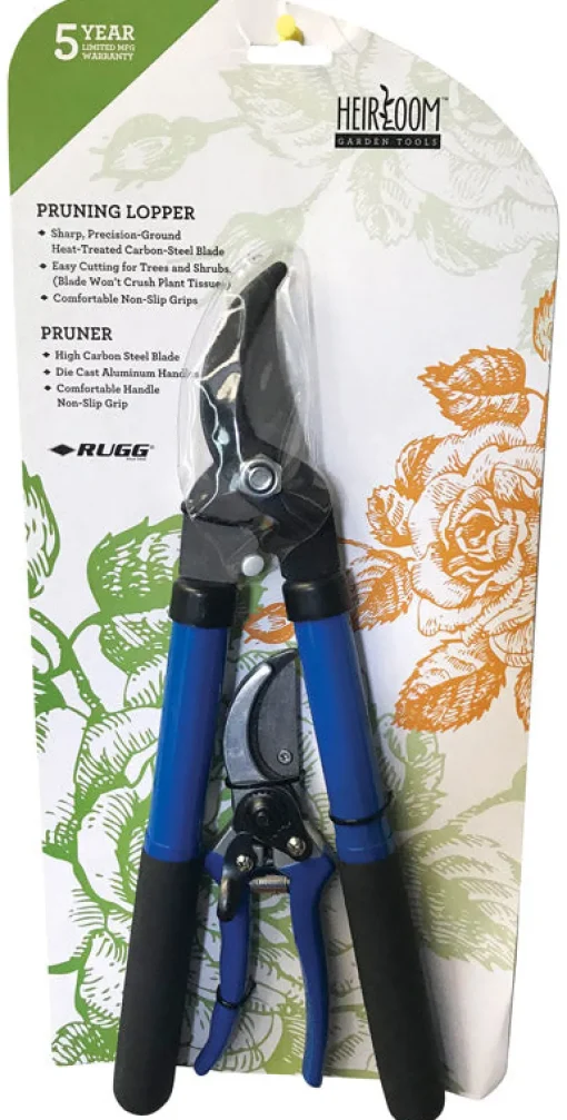 Rugg Heirloom Carbon Steel Bypass Lopper/Pruner Set