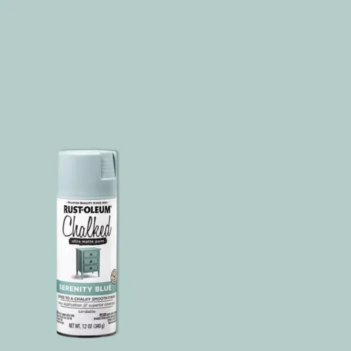 Rustoleum 302595 12 Oz Serenity Blue Chalked Ultra Matte Spray Paint (Pack of 6)