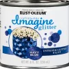 Rust-Oleum Imagine Glitter Navy Blue Water-Based Glitter Paint Interior 50 g/L 8 oz (Pack of 4)