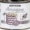 Rust-Oleum Imagine Glitter Silver Water-Based Glitter Paint Interior 50 g/L 8 oz (Pack of 4)