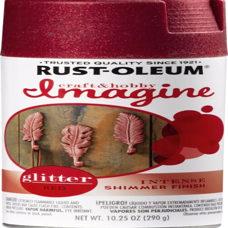 Rust-Oleum Imagine Glitter Red Spray Paint 10.25 oz (Pack of 4)