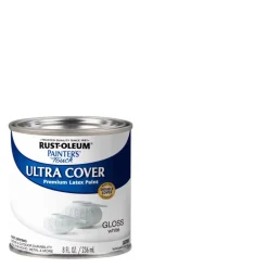 Rust-Oleum Painters Touch Gloss White Ultra Cover Paint Indoor and Outdoor 200 g/L 0.5 pt.