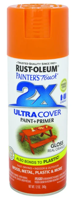 Rust-Oleum Painter's Touch Ultra Cover Gloss Real Orange Spray Paint 12 oz. (Pack of 6)