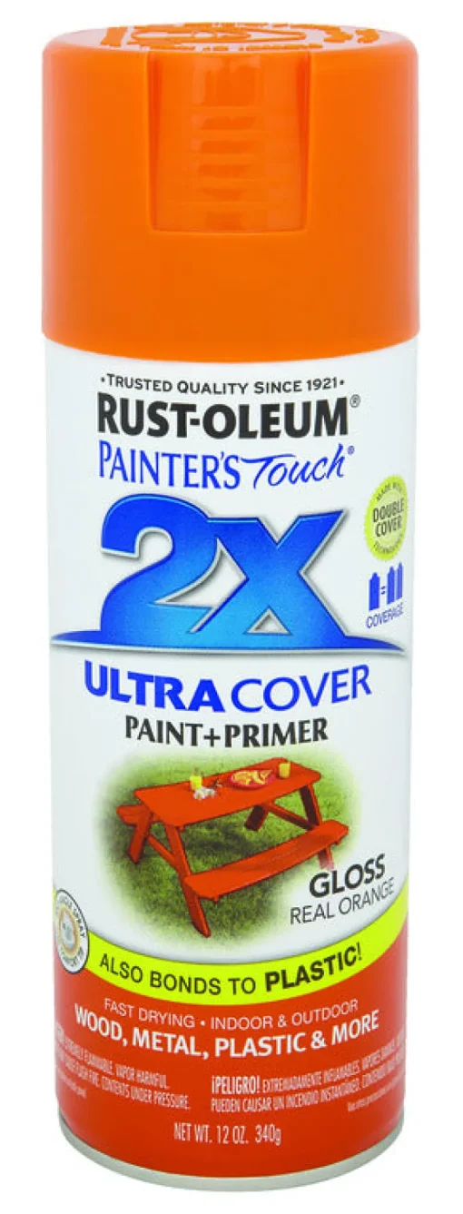Rust-Oleum Painter's Touch Ultra Cover Gloss Real Orange Spray Paint 12 oz. (Pack of 6)