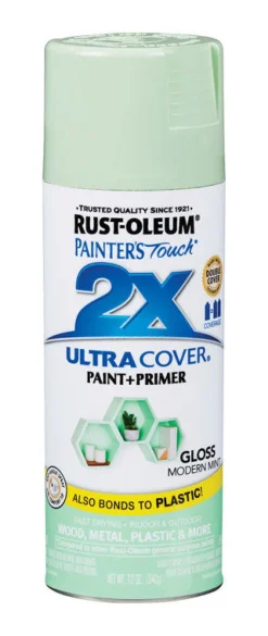 Rust-Oleum Painters Touch 2X Gloss Modern Mint Spray Paint 12 oz. (Pack of 6)