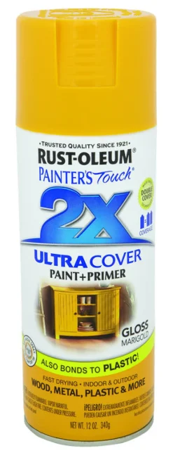 Rust-Oleum Painter's Touch Ultra Cover Gloss Marigold Spray Paint 12 oz. (Pack of 6)