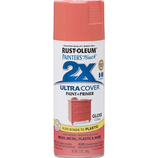 Rust-Oleum Painter's Touch Ultra Cover Gloss Coral Spray Paint 12 oz.