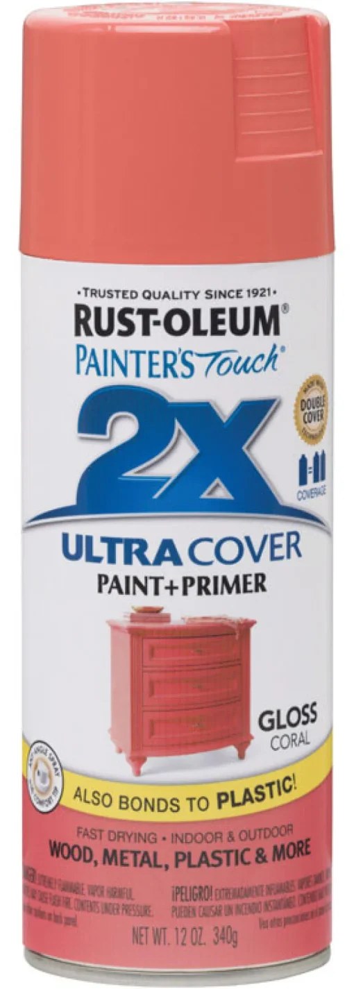 Rust-Oleum Painter's Touch Ultra Cover Gloss Coral Spray Paint 12 oz.