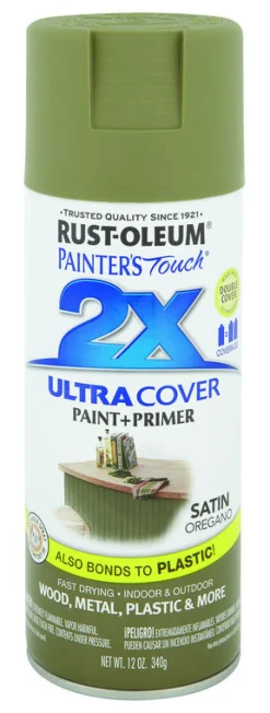 Rust-Oleum Painter's Touch Ultra Cover Satin Oregano Spray Paint 12 oz.