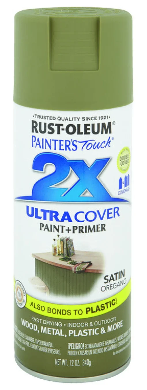 Rust-Oleum Painter's Touch Ultra Cover Satin Oregano Spray Paint 12 oz.