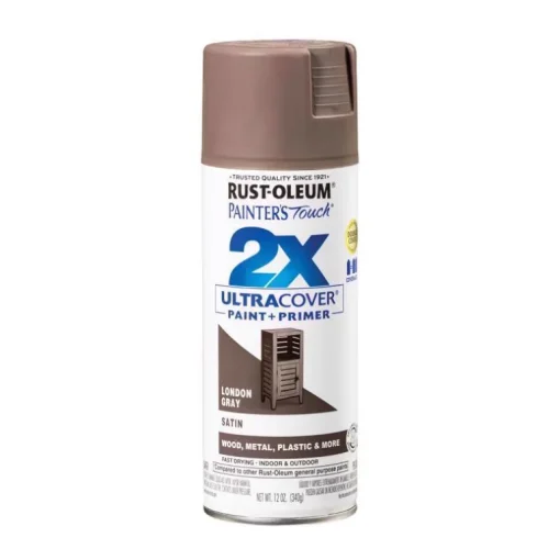 Rust-Oleum Painter's Touch Ultra Cover Satin London Gray Spray Paint 12 oz.