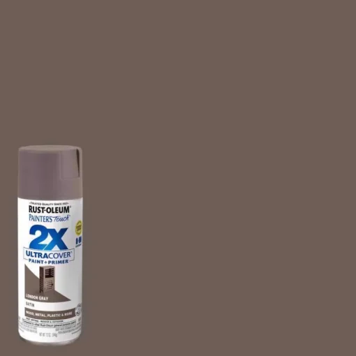 Rust-Oleum Painter's Touch Ultra Cover Satin London Gray Spray Paint 12 oz.