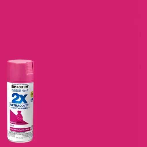 Rust-Oleum Painter's Touch Ultra Cover Satin Magenta Spray Paint 12 oz. (Pack of 6)