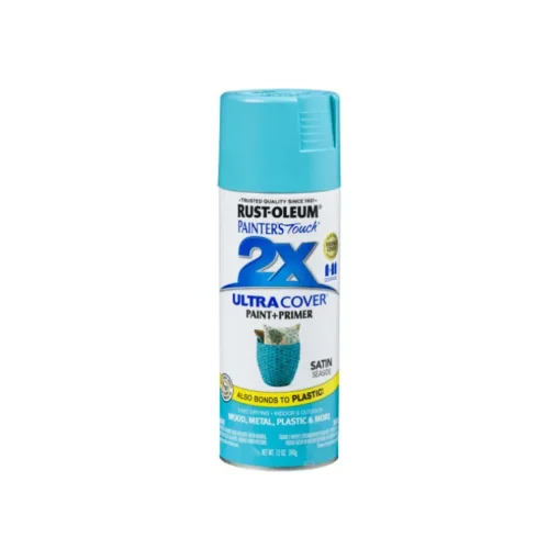 Rust-Oleum Painter's Touch Satin Seaside Smooth Indoor/Outdoor Oil Based Spray Paint 12 oz. (Pack of 6)