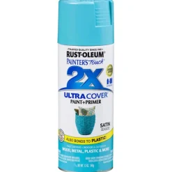 Rust-Oleum Painter's Touch Satin Seaside Smooth Indoor/Outdoor Oil Based Spray Paint 12 oz. (Pack of 6)