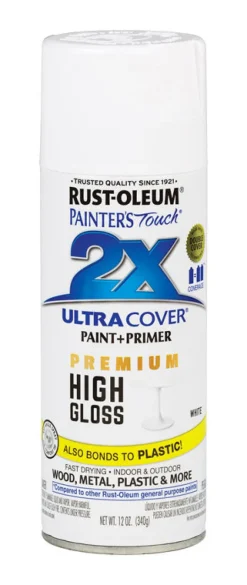 Rust-Oleum Painters Touch 2X White Spray Paint 12 oz (Pack of 6).
