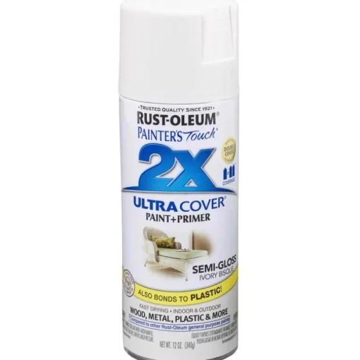 Rust-Oleum Painter's Touch Semi Gloss Ivory Bisque Oil Based Fast Dry Spray Paint 12 oz. (Pack of 6)