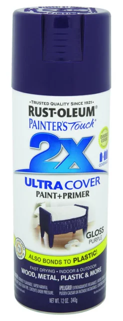 Rust-Oleum Painter's Touch Ultra Cover Gloss Purple Spray Paint 12 oz. (Pack of 6)