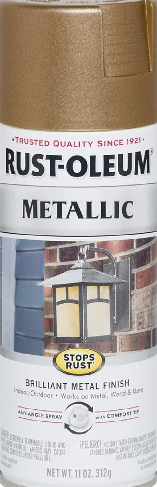 Rust-Oleum Stops Rust Antique Brass Metallic Spray Paint 11 oz.