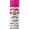 Rust-Oleum Stops Rust Gloss Poppy Pink Enamel Spray Paint 12 oz (Pack of 6)