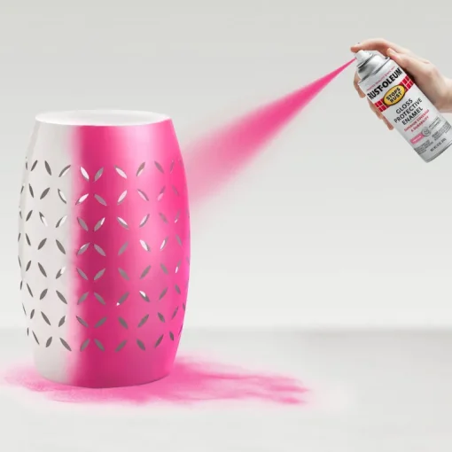 Rust-Oleum Stops Rust Gloss Poppy Pink Enamel Spray Paint 12 oz (Pack of 6)