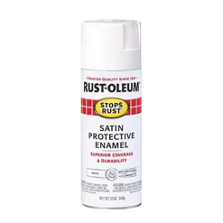 Rust-Oleum Stops Rust Satin White Spray Paint 12 oz. (Pack of 6)