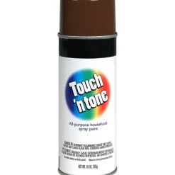 Rust-Oleum Touch n Tone Gloss Leather Brown Spray Paint 10 oz. (Pack of 6)