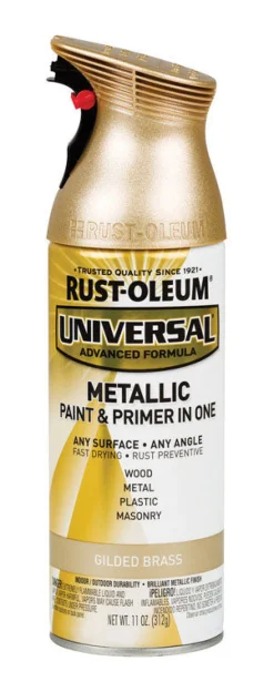 Rust-Oleum Universal Metallic Gilded Brass Spray Paint 11 oz.