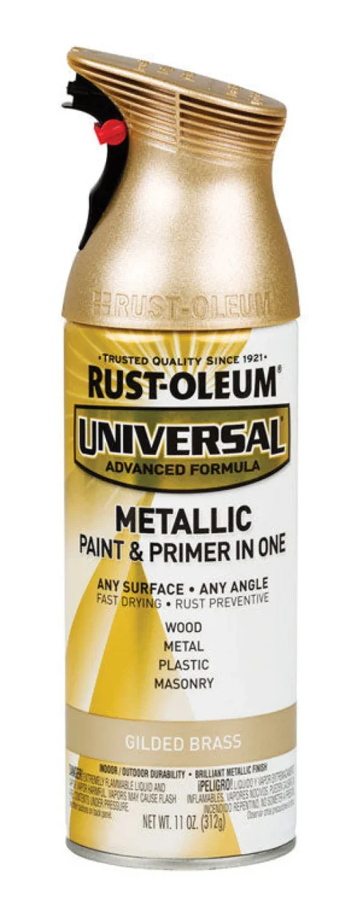 Rust-Oleum Universal Metallic Gilded Brass Spray Paint 11 oz.