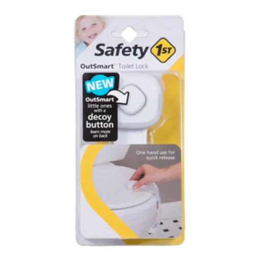 Safety 1st OutSmart White Plastic Swing Shut Toilet Seat Lock 1 pk