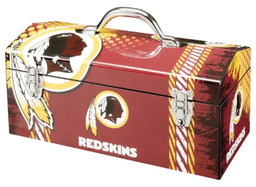 Sainty International Steel Washington Redskins Art Deco Tool Box 33 lbs. Capacity, 7.1 W x 7.75 H in.