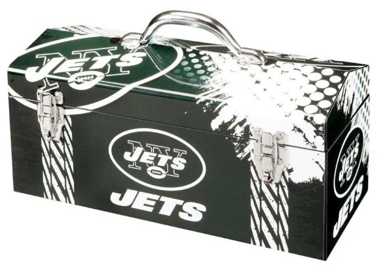 Sainty International Windco Steel New York Jets Art Deco Tool Box 33 lbs. Capacity 7.1 W x 7.75 H in.