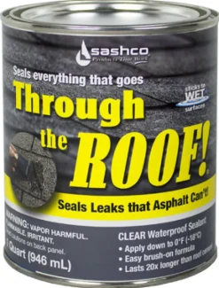 Sashco Through The Roof Clear Clear Elastomeric Roof Sealant 1 qt. (Pack of 6)