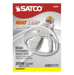 Satco 250 watts BR40 Heat Lamp Incandescent Bulb E26 (Medium) Clear 1 pk