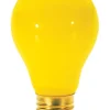 Satco 60W A19 A-Line Incandescent Bulb E26 Yellow Pack of 12 with 2 Bulbs per Pack