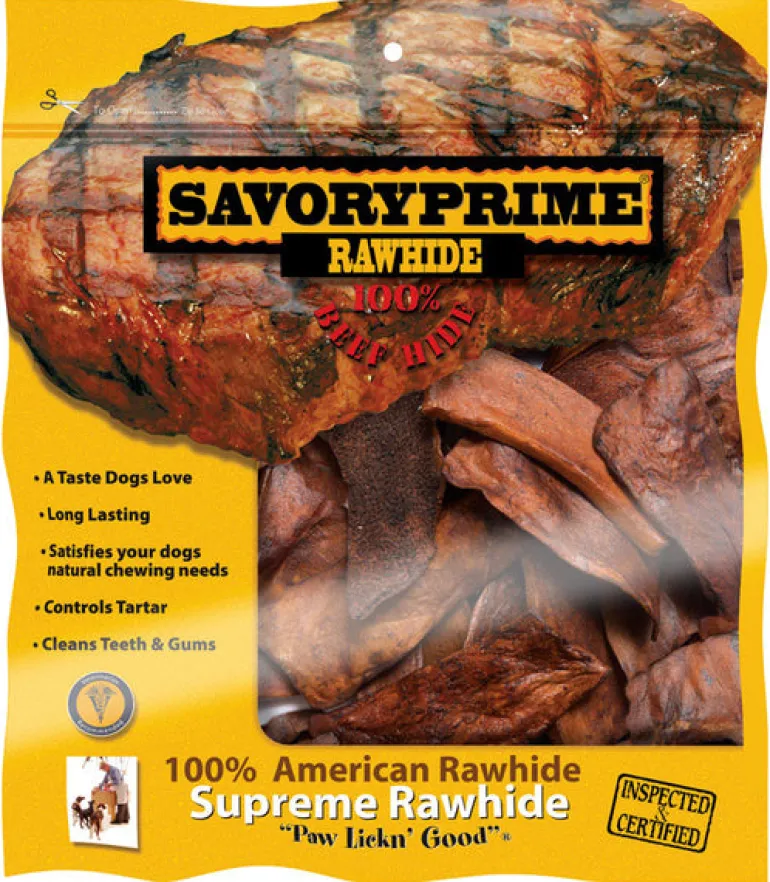 Savory Prime All Size Dogs All Ages Rawhide Chips Beef 6 in. L 1 pk