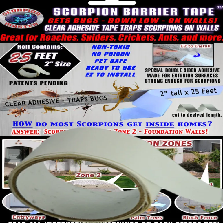 Scorpion Scorpios Pest Indoor/Outdoor Barrier Tape 25 L ft. x 2 W in.