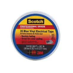 Scotch 3/4 in. W x 66 ft. L Blue Vinyl Electrical Tape (Pack of 10)
