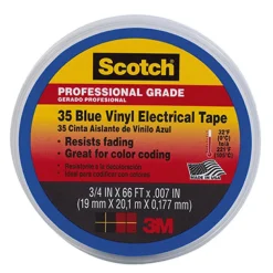 Scotch 3/4 in. W x 66 ft. L Blue Vinyl Electrical Tape (Pack of 10)