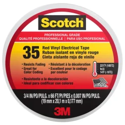 Scotch 3/4 in. W x 66 ft. L Red Vinyl Electrical Tape (Pack of 10)