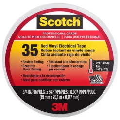 Scotch 3/4 in. W x 66 ft. L Red Vinyl Electrical Tape (Pack of 10)