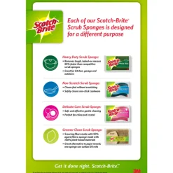 Scotch-Brite Delicate, Light Duty Sponge For Multi-Purpose 4.4 in. L 3 pk (Pack of 8)