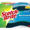 Scotch-Brite Non-Scratch Sponge For Multi-Purpose 4.4 in. L 3 pk (Pack of 8)