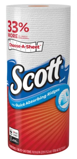 Scott Choose-A-Sheet Paper Towels 102 sheet 1 ply 24 pk (Pack of 24)