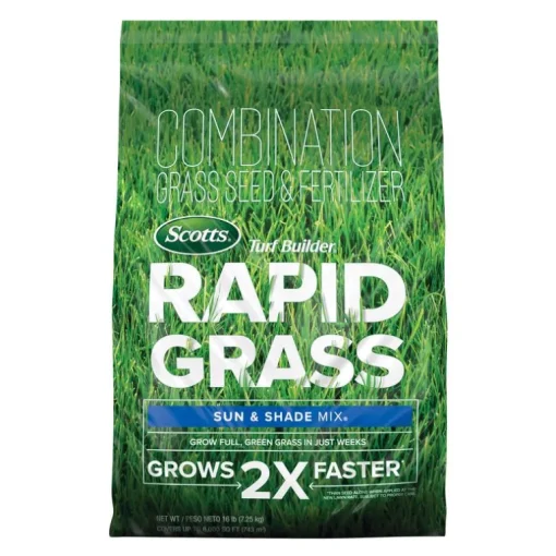 Scotts Turf Builder Rapid Grass Mixed Sun or Shade Grass Seed and Fertilizer 16 lb