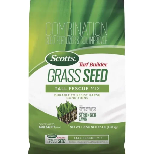 Scotts Turf Builder Tall Fescue Grass Sun or Shade Fertilizer/Seed/Soil Improver 2.4 lb