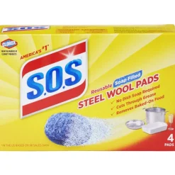 SCOURING PAD 4 PACK BLUE
